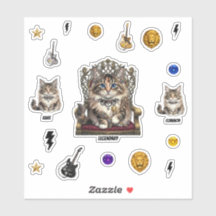 Koninklijke Kat Stickers- Gewone, Zeldzame, Legend