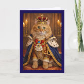 Koninklijke kat verjaardag kaart (Voorkant)