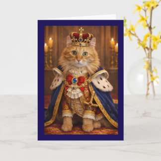 Koninklijke kat verjaardag kaart