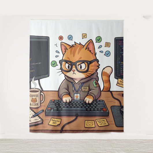 Koninklijke Kat Wandkleed (Voorkant)