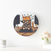 Koninklijke Kat Wandschijf Grote Klok (Huis)