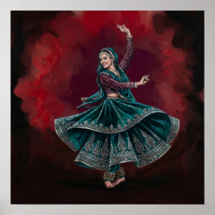 Koninklijke Kathak Chakkar Klassieke Dans Erfgoed Poster