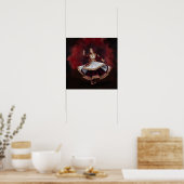 Koninklijke Kathak-danser Contemporary Fijne Kunst Poster (Keuken)