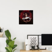 Koninklijke Kathak-danser Contemporary Fijne Kunst Poster (Thuiskantoor)