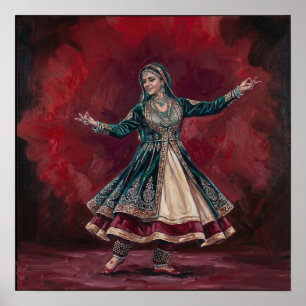 Koninklijke Kathak Mudra Klassieke Dans Erfgoed Ku Poster