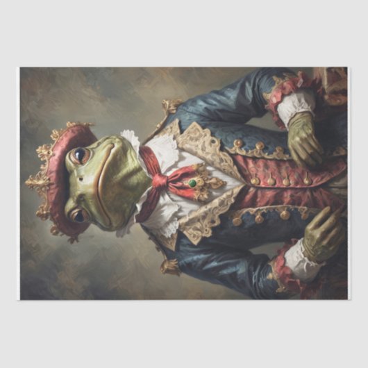 Koninklijke kikker -Decoupage- Tissuepapier (Voorkant)