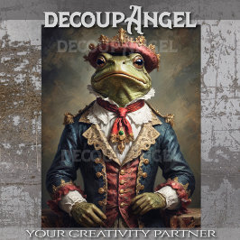 Koninklijke kikker -Decoupage- Tissuepapier