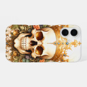 Koninklijke King Skull iPhone Hoes 16 Hoesje (Achterkant horizontaal)