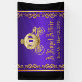 Koninklijke Koets van Paars Goud Spandoek (Verticaal)