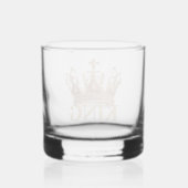 Koninklijke Koning Gouden Vergulde Kroon Whisky Glas (Achterkant)