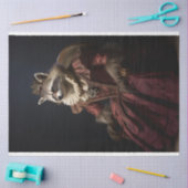 Koninklijke Koningin Raccoon Decoupage Tissuepapier (Craft)