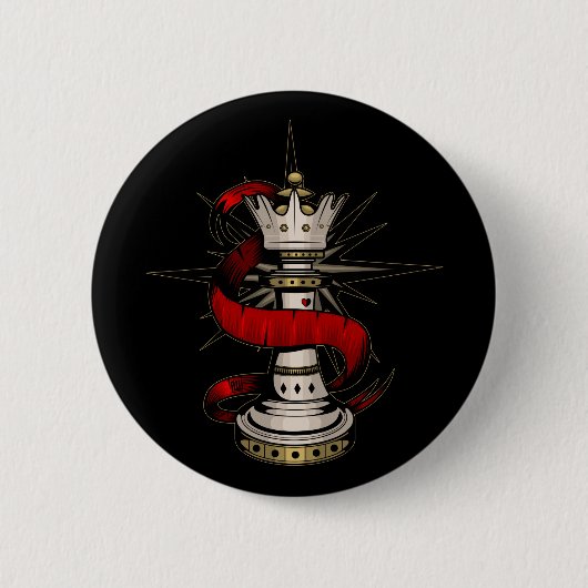 Koninklijke koningin ronde button 5,7 cm (Voorkant)