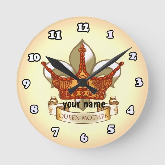 Koninklijke koningin ronde klok (Voorkant)