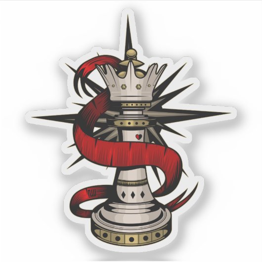 Koninklijke koningin sticker (Voorkant)