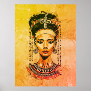 Koninklijke Koningin van Egypte – Moderne Neo-Fara Poster