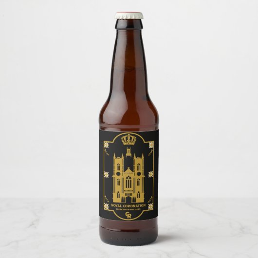 Koninklijke Kroning Westminster Abbey Bier Etiket (Voorkant)