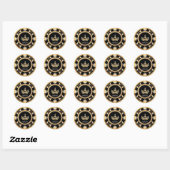 👑 Koninklijke Kroon Aangepaste Naam 👑 Ronde Sticker (Vel)
