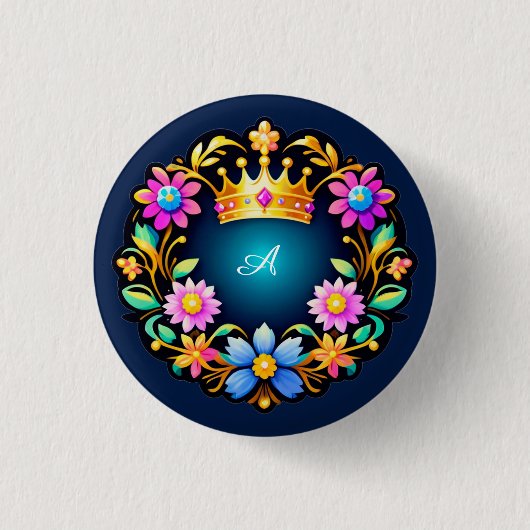 Koninklijke Kroon Bloemstuk Ronde Button 3,2 Cm (Voorkant)