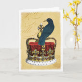  koninklijke kroon en raaf kaart (Gele Bloem)