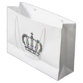 Koninklijke Kroon in patronen Groot Cadeauzakje (Voorkant Gekanteld)