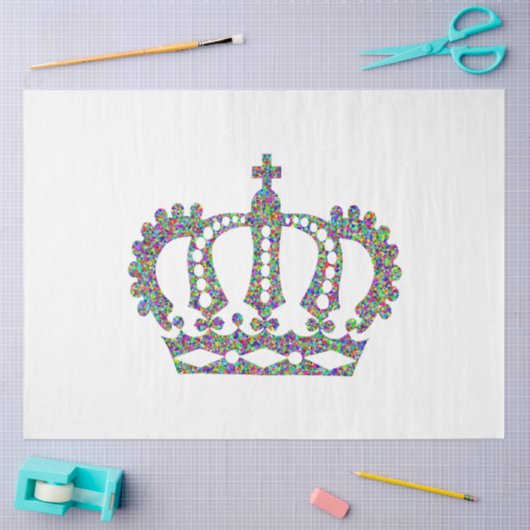 Koninklijke kroon in patronen tissuepapier (Craft)