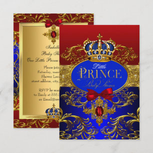 Koninklijke Kroon Rood & Blauw Kleine Prins Baby B Kaart