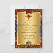 Koninklijke Kroon Rood & Blauw Kleine Prins Baby S Kaart (Achterkant)