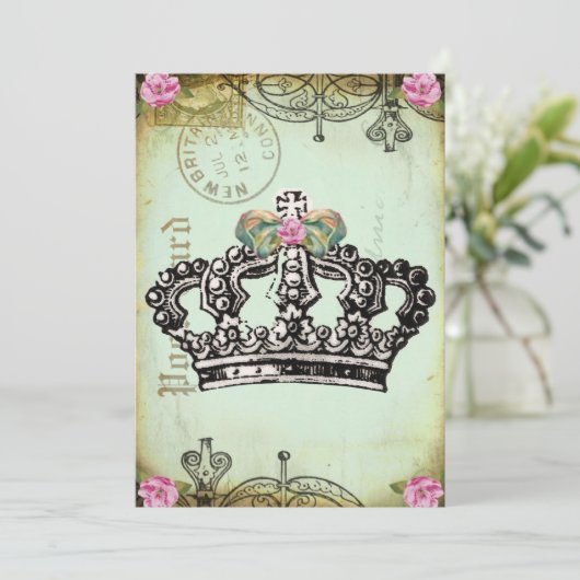 Koninklijke Kroon Uitnodigingen (Staand voorkant)