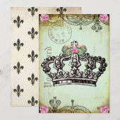 Koninklijke Kroon Uitnodigingen (Voorkant / Achterkant)
