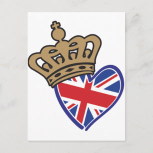 Koninklijke Kroon UK Hart Vlag Briefkaart