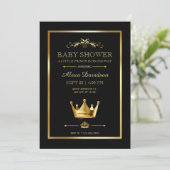 Koninklijke Kroonprins Baby shower Kaart (Staand voorkant)