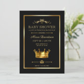 Koninklijke Kroonprins Baby shower Kaart (Staand voorkant)