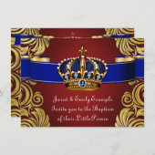 Koninklijke kroonprins doop rood goud kaart (Voorkant / Achterkant)