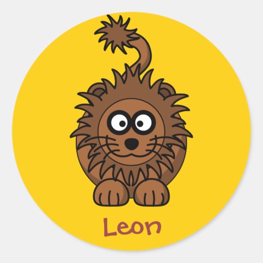 koninklijke leeuw ronde sticker (Voorkant)
