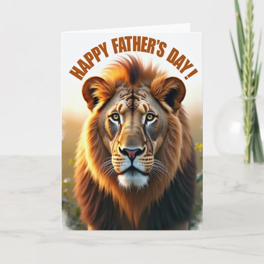 Koninklijke Leeuw Vaderdag Kaart (Voorkant)