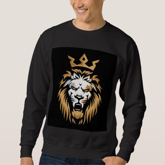 Koninklijke Leeuw Zwart Sweatshirt (Voorkant)