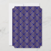 Koninklijke Marine Blauw Goud Great Gatsby Art Dec Kaart (Achterkant)