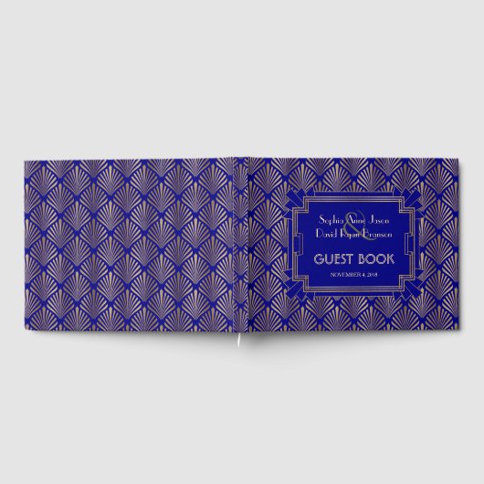 Koninklijke Marine Blauw Gouden Great Gatsby Art D Gastenboek (Volledig)