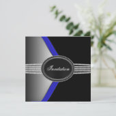 Koninklijke Marine Blauw Zwarte Diamant Black Tie Kaart (Staand voorkant)