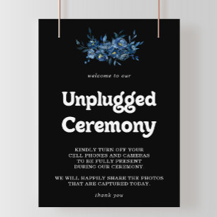 Koninklijke Marine Blauwe Bloemige 'Unplugged' Cer Poster