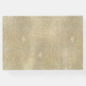 Koninklijke Marine Blush Bloem Gouden Bruiloft Gastenboek (Achterkant)