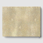 Koninklijke Marine Blush Bloem Gouden Bruiloft Gastenboek (Achterkant)