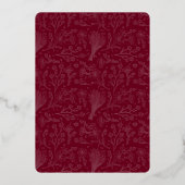 Koninklijke Maroon Aanpasbare Uitnodiging (Achterkant)