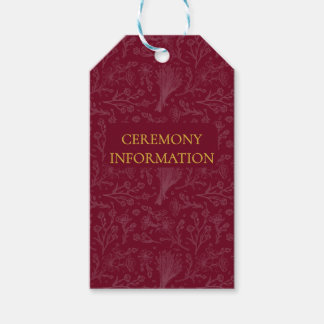 Koninklijke Maroon Aanpasbare Uitnodiging Cadeaulabel