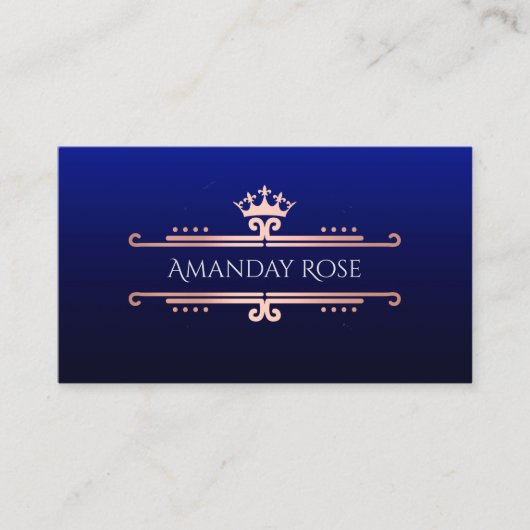 Koninklijke Merknaam Roos White Blue Navy Visitekaartje (Voorkant)