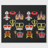 Koninklijke Mode van Koning en Koningin Crowns Cadeaupapier (Vlak)