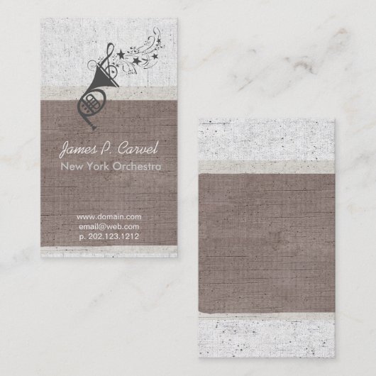  koninklijke    muziekkeraar visitekaartje (Voorkant / Achterkant)