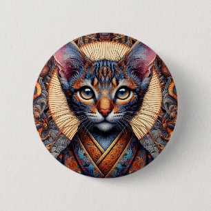 Koninklijke Mythic weelderige fantasie katachtige  Ronde Button 5,7 Cm