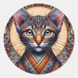 Koninklijke Mythic weelderige fantasie katachtige Ronde Sticker
