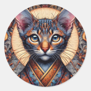 Koninklijke Mythic weelderige fantasie katachtige Ronde Sticker